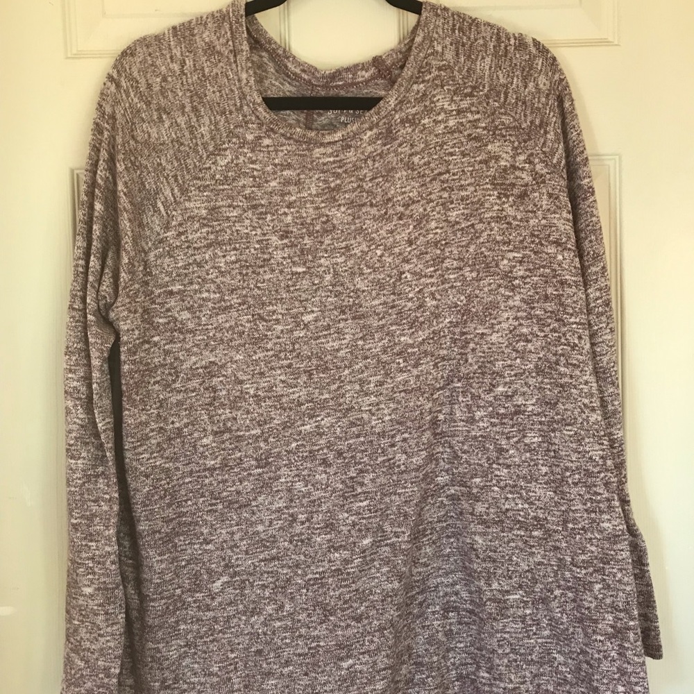 XL soft purple, light sweater. “Soft and Sexy”